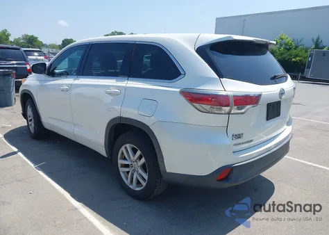 2014 Toyota Highlander Le z USA, uszkodzony, nr VIN 5TDZARFH8ES006333